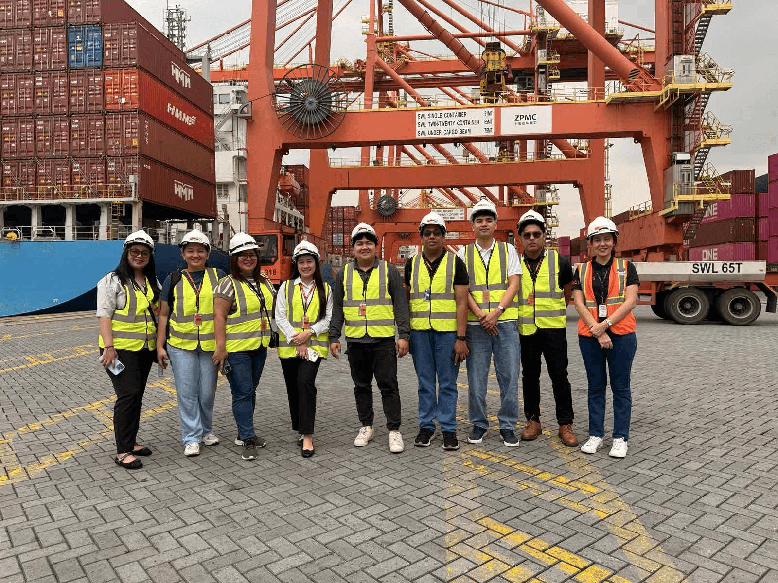 Pra Jiad Logistics Corp. team during the ICTSI port operations site tour